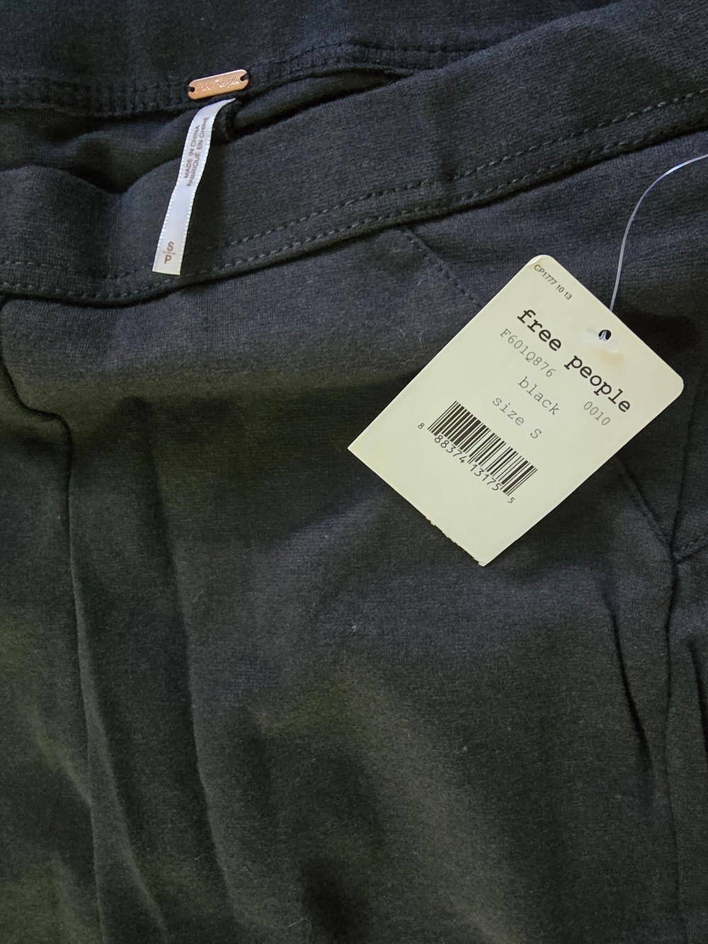 NWT Free People Black Knit Ponte Pants - Size S